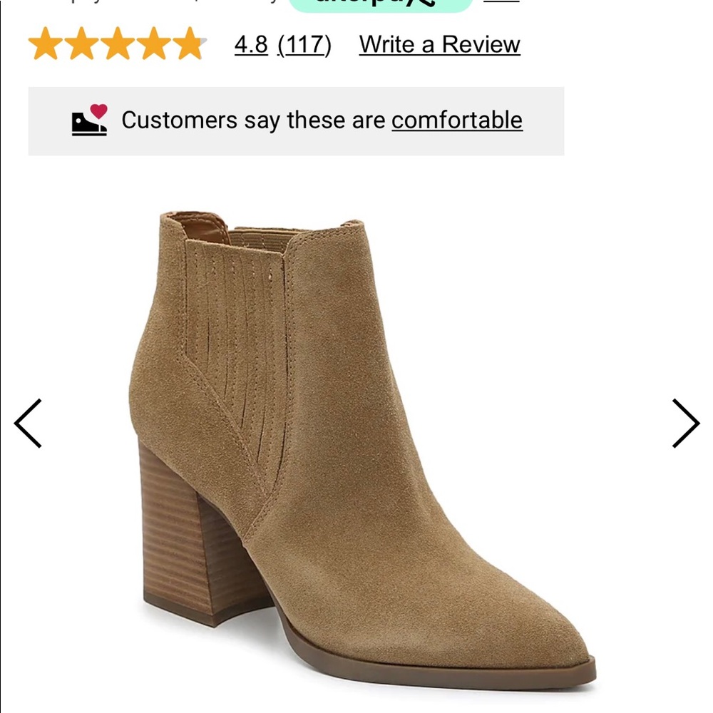 Marc fisher Eilise booties- light brown suede